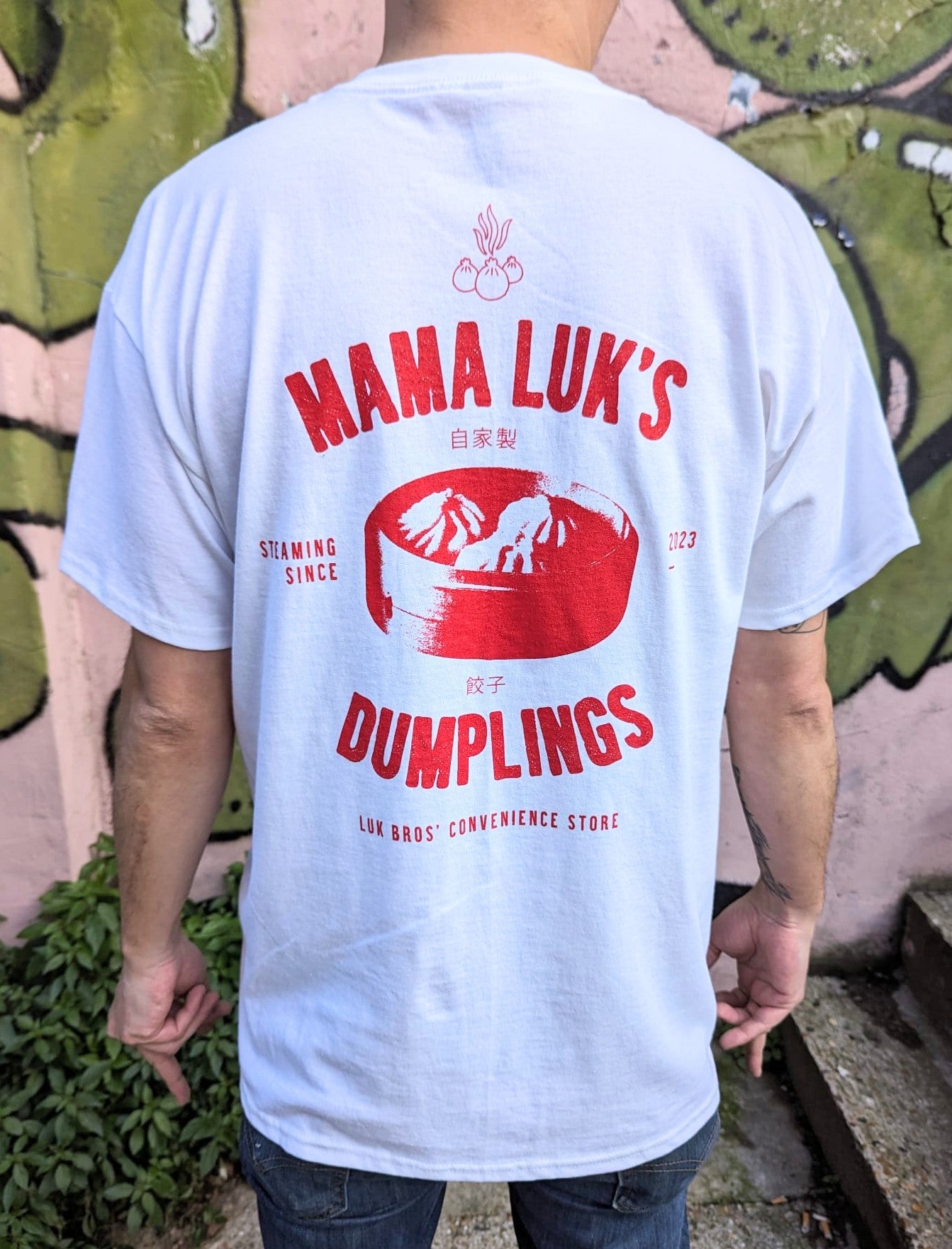 Luk Bros' Dumpling Tee - White